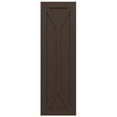 thumbnail image 5 of Ekena Millwork 15"W x 56"H True Fit PVC San Carlos Mission Style Fixed Mount Shutters, Raisin Brown (Per Pair - Hardware Not Included), 5 of 9