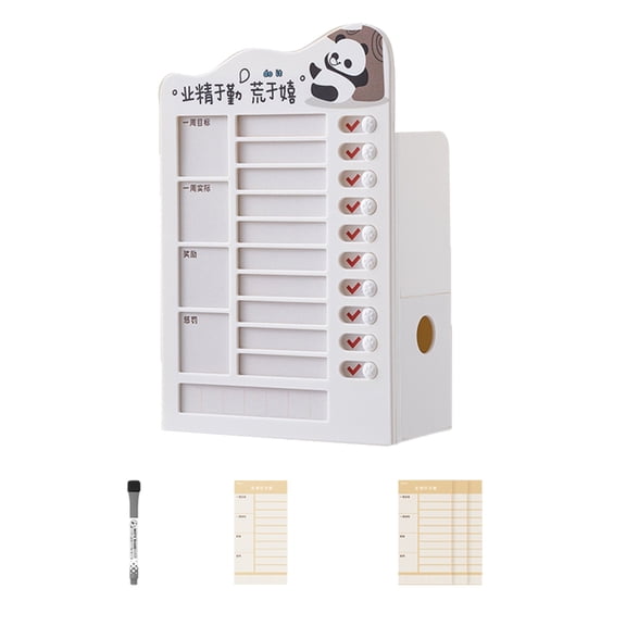 ROZYARD Pencil Holder Self-Discipline Punch Card Holder Pen Holder Desk Organizers