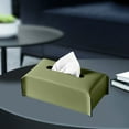 thumbnail image 3 of JLFNYA Leather Tissue Box Cover, Kleenex Box Cover, Rectangular PU Leather Square Tissue Box, Tissue Box Cover Square, Suitable for Vanity Countertop, Night Stands, Bedroom, Livingroom, 3 of 7