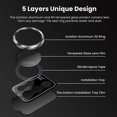 thumbnail image 4 of Dteck for Samsung Galaxy S22 Ultra Camera Lens Protector, 9H Tempered Glass Camera Cover Screen Protector Metal Individual Ring for S22 Ultra 5G 6.8 inch 2022 Release, Silver, 4 of 6