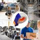 thumbnail image 4 of 3pcs Packing Tape With Dispenser, Hand Dispenser, Ergonomic Handheld Blue Packaging Tape Dispenser, 4 of 5