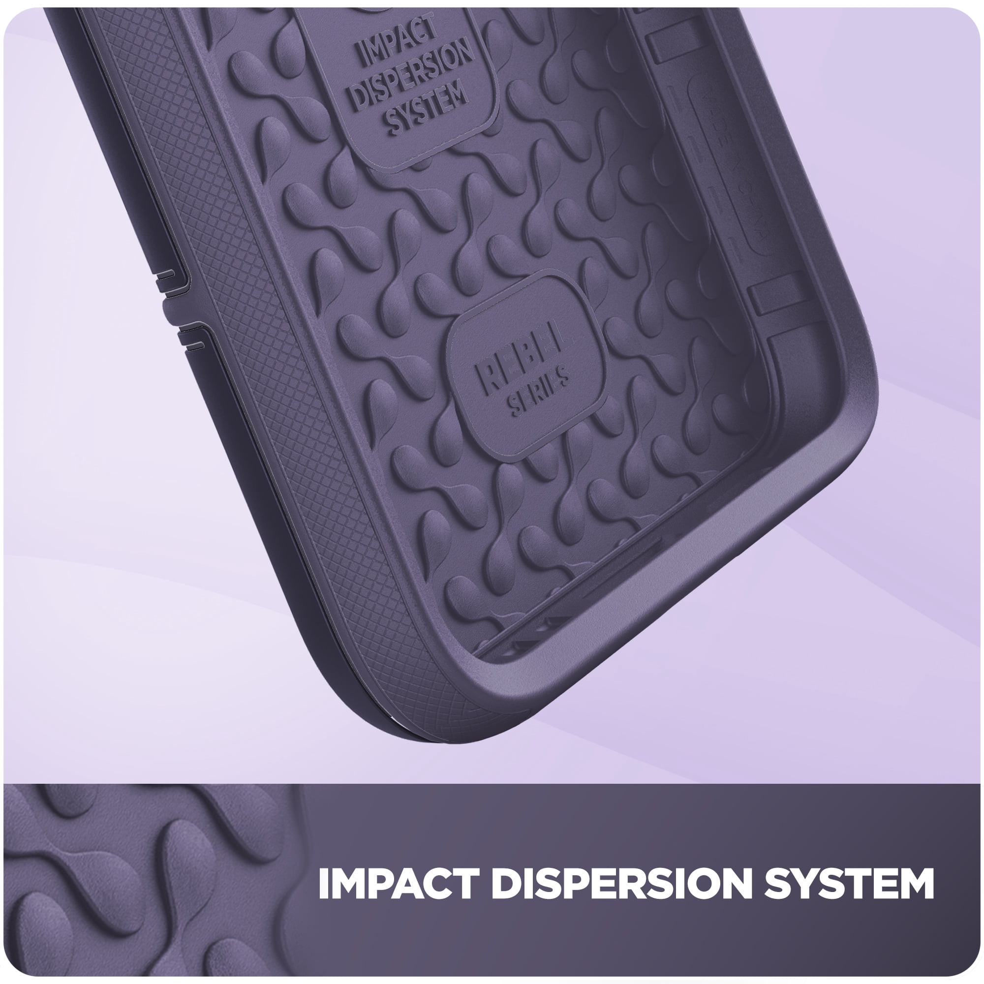 Encased Designed Rebel Series for Samsung Galaxy S22 Ultra Case, Protective Heavy Duty Phone Case - Purple