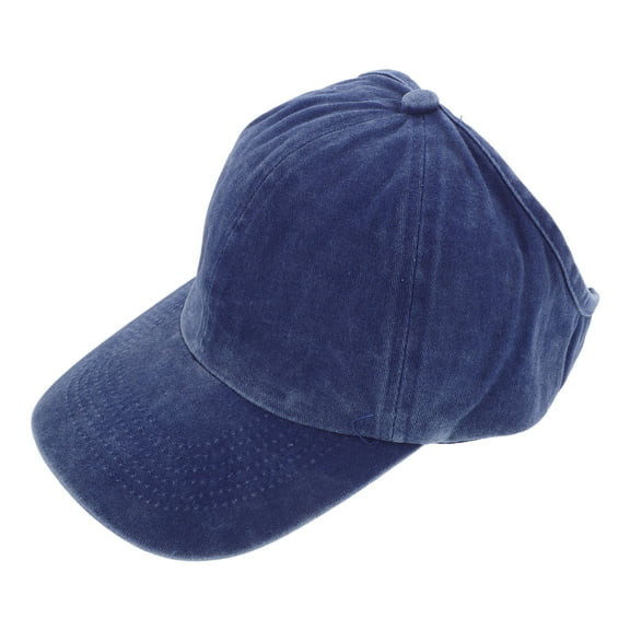 ELAYARD Vintage Adjustable Denim Baseball Cap with Wide Brim and Convenient Ponytail Hole for Comfort