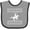 Heather and Black, variant on Inktastic Cowboy Silhouette Team Roping Rodeo Boys or Girls Baby Bib