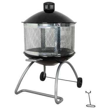 Whalen Round Outdoor 28 Portable Fire, Whalen Fire Pit Stainless Steel Screen