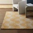 thumbnail image 2 of NICOLE MILLER NEW YORK Kendall Slinky Geo Handcrafted Area Rug, 100% Wool Rug, Gold, 5'x7’, 2 of 10
