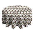 thumbnail image 4 of Brown Bigfoot and Pine Tree Pattern Round Tablecloth 60"x60",Wrinkle Wipeable Table Cloth for Kitchen Dining Room Picnic Patio Party, 4 of 6
