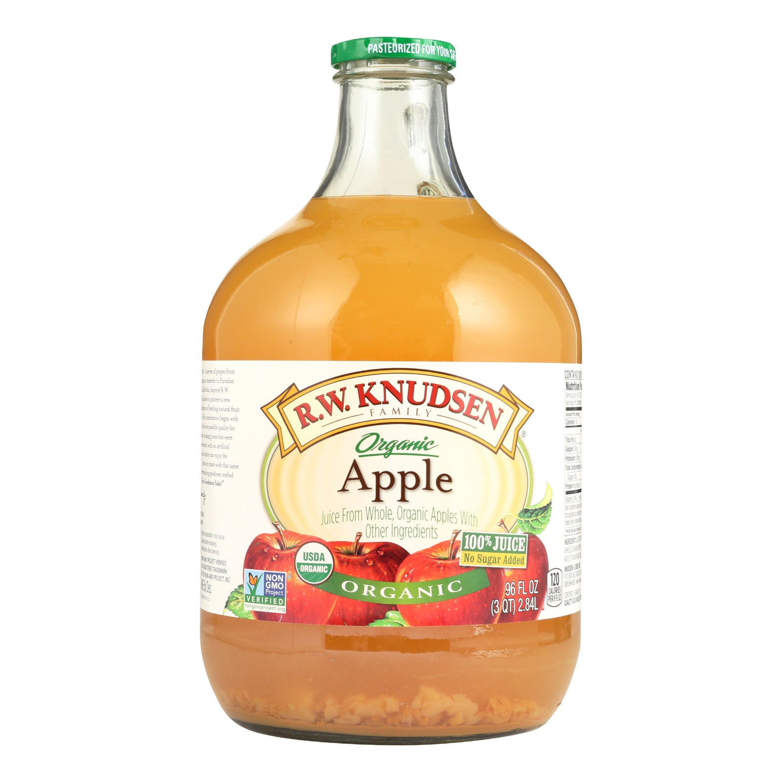 R.W. Knudsen Organic Juice Apple Case of 6 96 Fl oz.