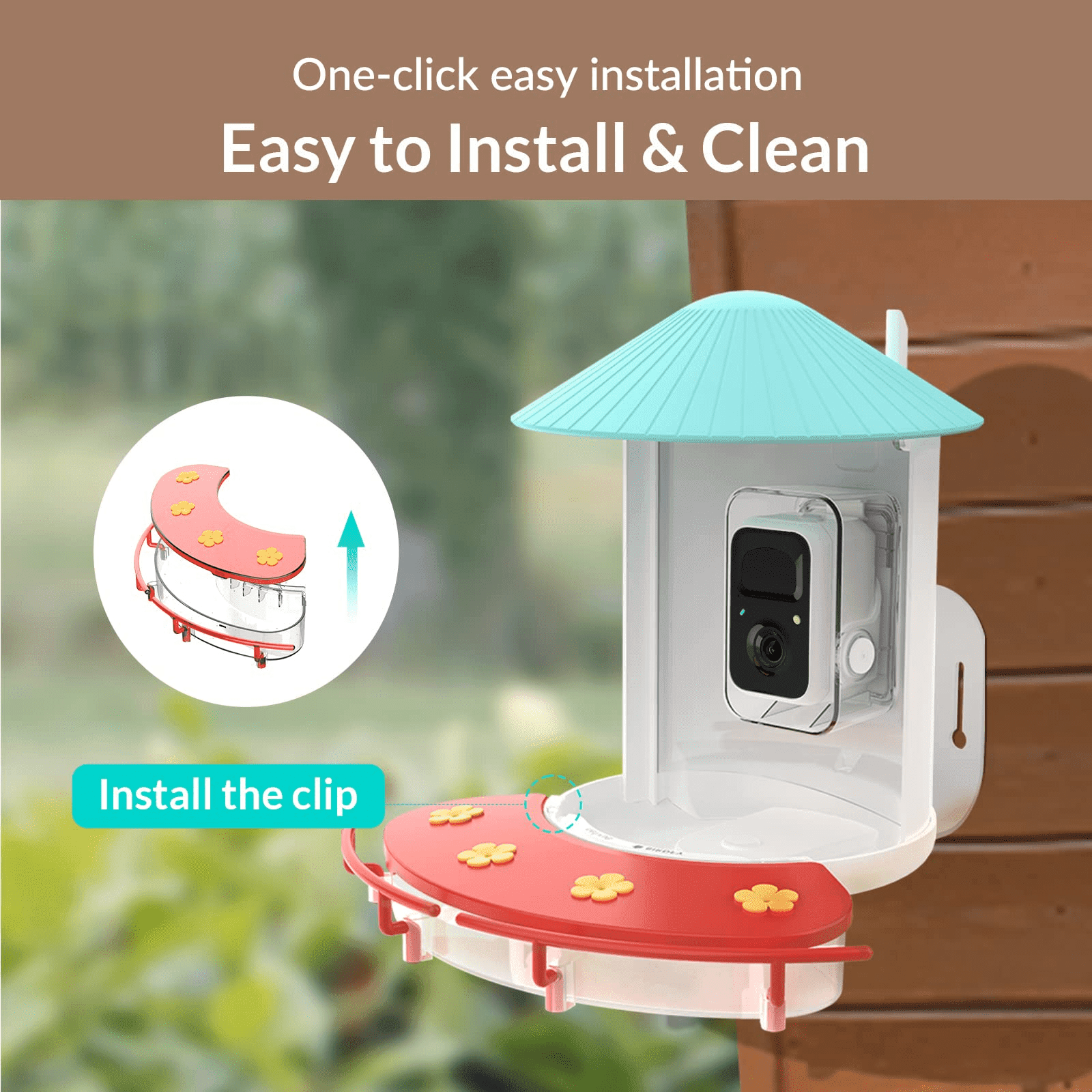NETVUE Birdfy Add-ons, Hummingbird Feeder Extension, 18.3 oz Hummingbird Feeders Perch Easy Filling & Easy Cleaning