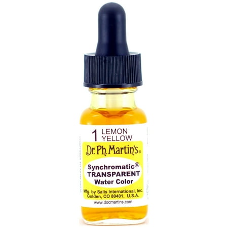 UPC: 0090385401509 | Dr. Ph. Martin s Synchromatic Transparent Water Color  0.5 oz  Lemon Yellow (1)