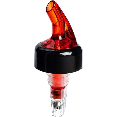 

Namzi -a Measured Alcohol and Liquor Pourer with Black Collar Automatic Liquor Pour Spout Auto-Measure Bottle Pourer (12 Red 1-1/4 Oz)