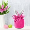thumbnail image 6 of Gallickan Easter Baskets for Teen Girls, Easter Bunny Ear Baskets Tote Bags, Easter Egg Hunt Easter Children Gift Storage Handbag Easter Basket Stuffers, Hot Pink, 6 of 8