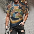 thumbnail image 1 of T-Shirts pour Hommes Aqestyerly Mode de Rue Décontractée Design Intéressant Imprimé Col Rond Manches Courtes, 1 of 6