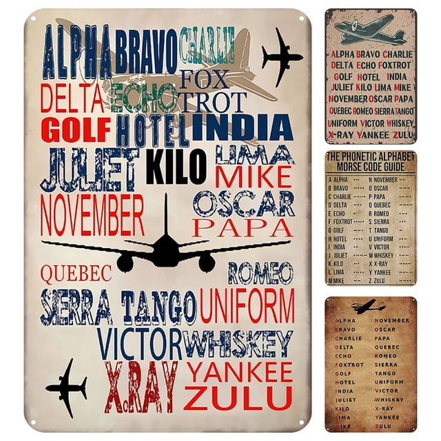 Letrero Hojalata Avión Metal Pintura Hierro Rectangular Del 20x30cm 4 Uds.