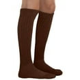 thumbnail image 4 of MDR Women and Men Slouch Socks Extra Tall/Extra Heavy Cotton Socks Made in USA Size 9-11, Pack of 6 (6 Brown), 4 of 9