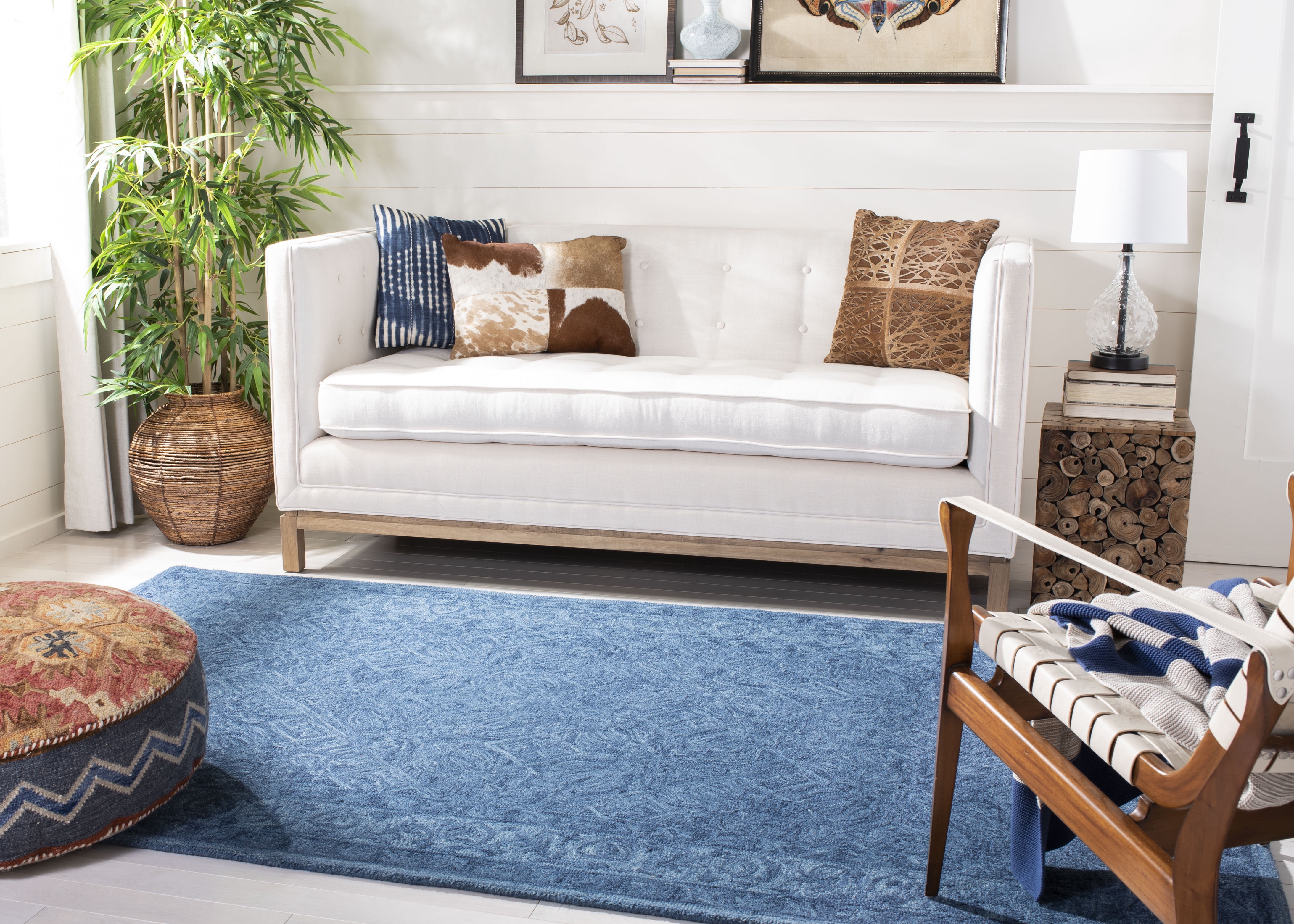 Safavieh Dip Dye Felicia Floral Area Rug, Navy Blue, 5' x 8'