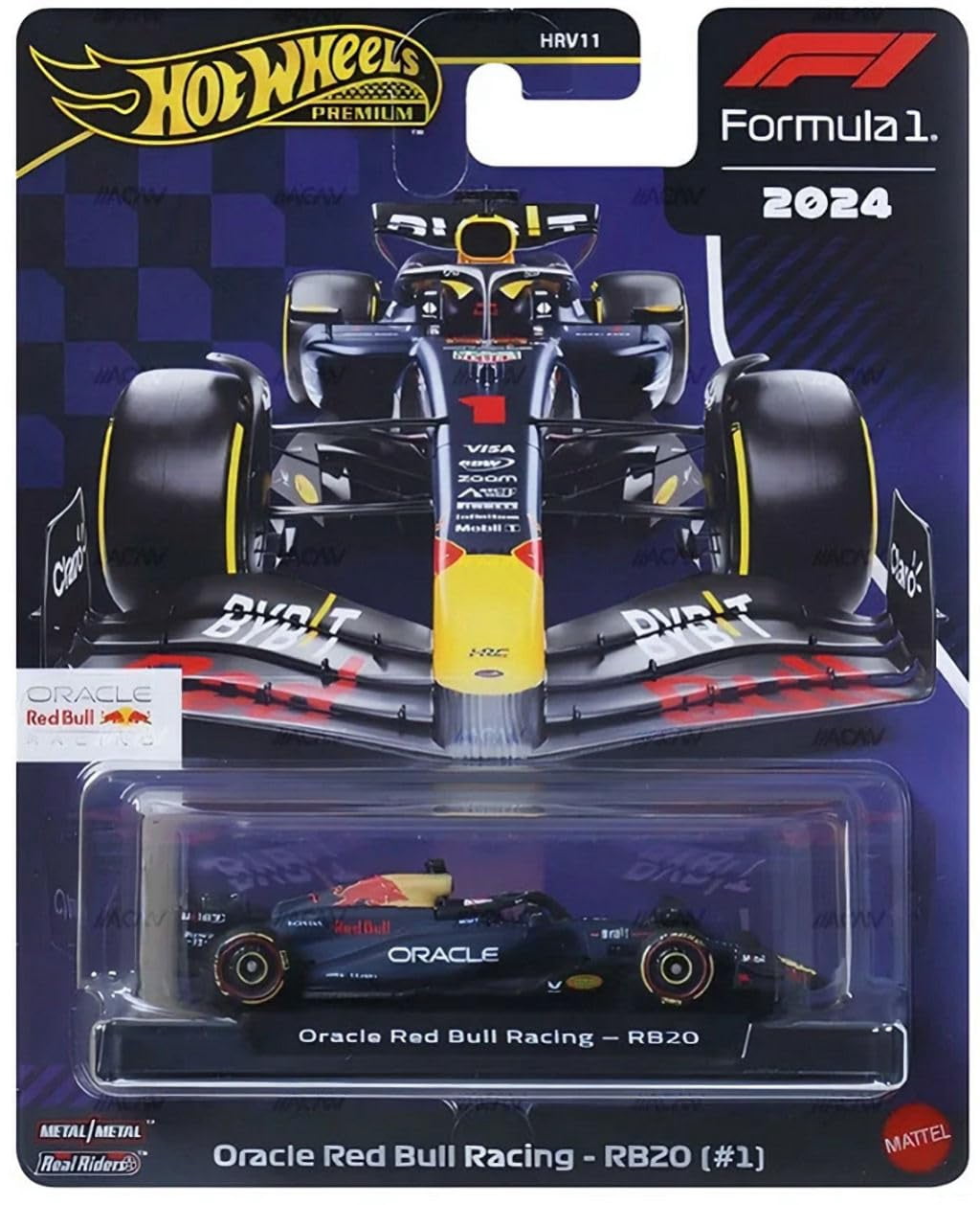 Hot Wheels Formula 1 2024 Die-Cast Racing Cars Set of 6, McLaren, Mercedes-AMG Petronas, Red Bull Racing, Visa Cash App RB Teams HRV11-956H