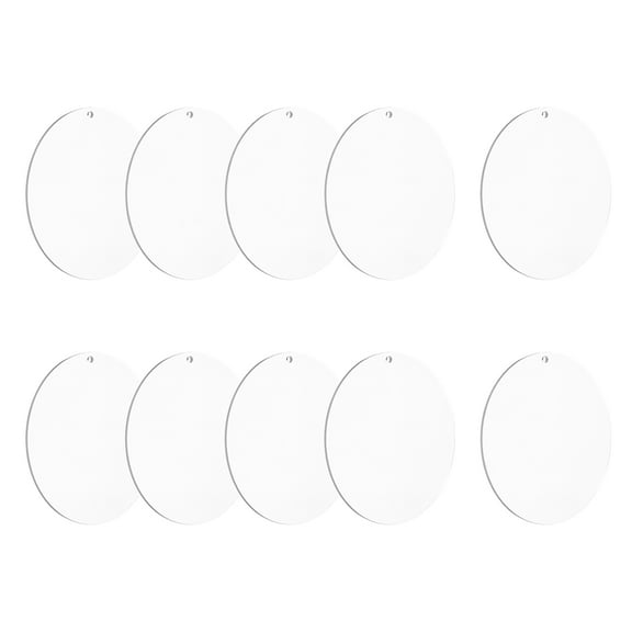Uxcell Acrylic Keychain Blanks, 10Pcs 3.5 Inch Round Clear Acrylic Keychains 2mm Thick Circle Discs Blanks