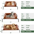 thumbnail image 5 of Large Elevated Cooling Dog Bed, Breathable Mesh, Metal Frame, 36x26x8 inches, 75 lbs Capacity, Caramel, 5 of 14
