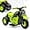Green, variant on Lumiparty 6V Bubble Motorcycle Ride on Toy Car for Kids, with Music, LED Headlights, Forward/Reserve, Pedal, 3 Wheels Ride on Motorbike for Kids 3-8, Green