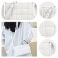 thumbnail image 2 of Bolso Hombro para Mujer Hobo Elegante PU Playa Tejido Color Sólido Gran Capacidad, 2 of 8