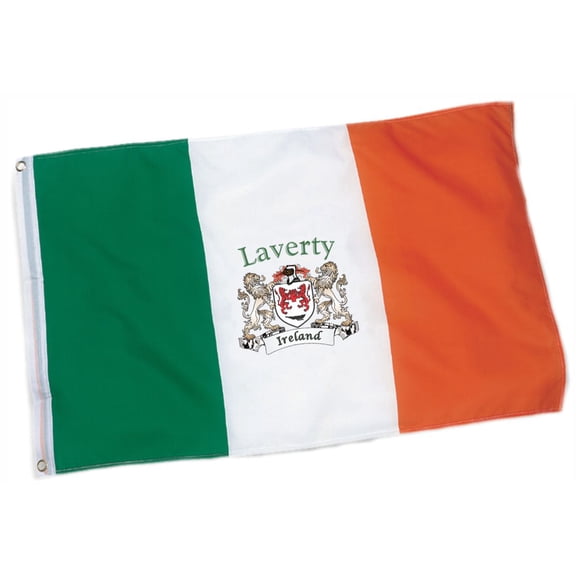 Laverty Irish Coat of Arms Ireland Flag - 3'x5' foot.