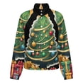 thumbnail image 5 of Jackets for Women Winter Coat Jackets Flannel Stand Collar Jacket(Christmas Tree with Gifts,Size:S-4XL), 5 of 7