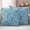 Blue, variant on Light Blue Teal Outdoor Waterproof Pillow Covers, Retro Botanical Abstract Art Decorative Square Throw Pillowcase Sofa Cushion Sham for Patio/Couch/Chair, 24"x24" 2 Pack