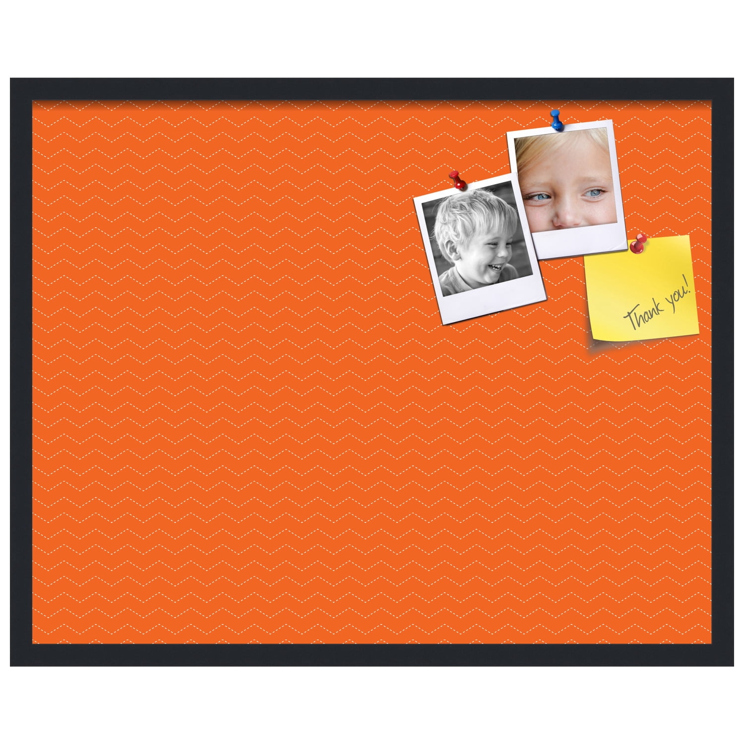 PinPix ArtToFrames 28x22 Custom Cork Bulletin Board    Poster Board Has a Fabric Style Canvas Finish, Framed in Satin Black (PinPix-517)