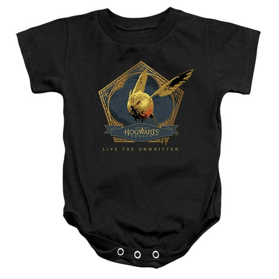 Hogwarts Legacy Golden Snidget Unisex Infant Snap Suit for Baby (18 Months) Black
