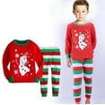 thumbnail image 1 of Conjunto de ropa de dormir para niños y niñas, conjunto de pijamas de dibujos animados, muñeco de nieve, Reno, Navidad, Papá Noel, novedad, 1 of 4