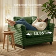 thumbnail image 3 of Tulib 46.5" Accent Chair, Corduroy Reading Chair with Pillows, Modern Arm Chair for Living Room Bedroom Office and Apartment, Green, 3 of 7