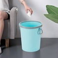 thumbnail image 2 of Kitchen Trash Can, Step-On Garbage Can with Lid, Tall Kitchen & Bathroom Trash Can, Small Office Waste Bin, Blue - Xuniizn, 2 of 7