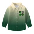 thumbnail image 4 of St. Patrick's Day Boys Tshirts Fashion Printed Long Sleeve Button Down Shirt Kids Clothes Boys Size 3-16, 4 of 7