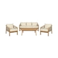 thumbnail image 2 of Cypress Outdoor 4 Piece Conversation Set in  Eucalyptus and Rope with Cushions, 2 of 8