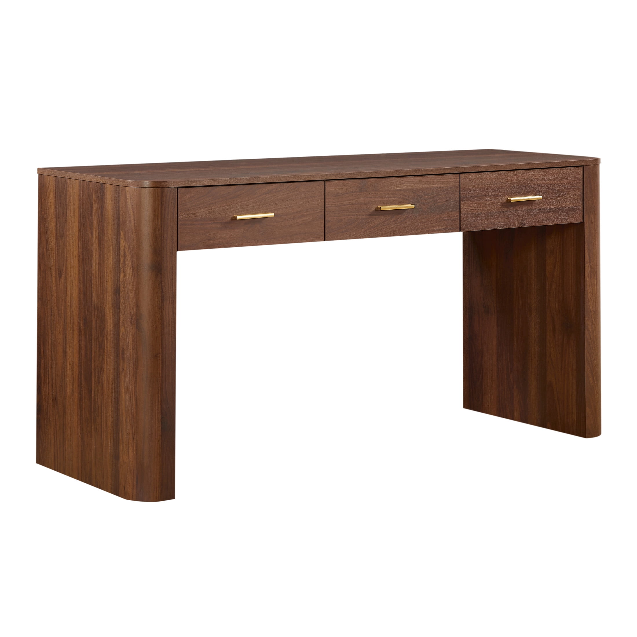 Christopher Knight Home 58.3" Storage Writing Desk with 3 Drawers, Dark Walnut