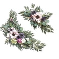 thumbnail image 3 of veasfak 2Pcs Rustic Wedding Flower Swags Welcome Sign Decorative Wedding Arch Flower for Violet, 3 of 9