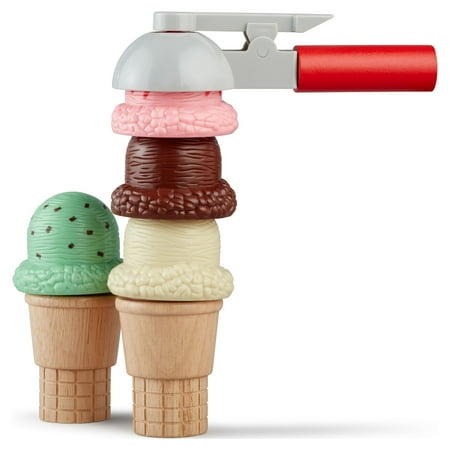 Melissa & Doug Scoop and Stack Ice Cream Cone Magnetic Pretend Play Set