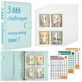 thumbnail image 2 of Budget 100 Envelopes Money Saving Challenge Budget Binder PU Leather Cover with Cash Envelope PVC Pocket Zipper/Digital Stickers  as Money Organizer System Saving Planner, 2 of 6