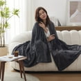 thumbnail image 6 of KATA Electric Heated Blanket Throw, 50" x 60" Flannel Blanket with 6 Heating Levels, 2-10 Timer Settings, Machine Washable,Grey, 6 of 7