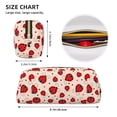 thumbnail image 3 of Uemuo Red Ladybug Printed Leather Pencil Case, Pencil Pouch, Portable Pencil Bag, Pen Case for& Office, 3 of 7
