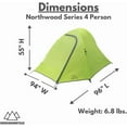 thumbnail image 2 of Northwood Series Backpacking Tent - Lightweight Camping Tent and Backpacking Tent with Water Resistant and Windproof Design (by Caddis Sports Inc.), 2 of 6