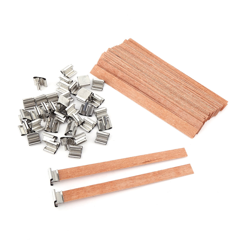 40pcs/Sets Wooden Candle Wicks Core Sustainer DIY Candle Making Material 