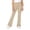 F210-Khaki, variant on FYDUU School Uniform Pants for Girls Stretch Flared Pants Casual Trousers with Split for Kids Autumn Bell Bottoms Casual Slacks 7-8 Years