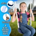 thumbnail image 3 of Sportspower Arcadia Star Burst Metal Swing Set with Trapeze, 2-Person Glider Swing, 5' LED Light-Up Slide with Lifetime Warranty & Bonus Anchor Kit, for Kids Aged 3-8, 3 of 8