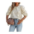 thumbnail image 2 of Qmyliery Casual Summer T-Shirts Women Ruffle Short Sleeve Tops Round Neck Tunic Tee Blouse, 2 of 4