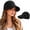 Black, variant on Women's Wide Brim Sun Visor Hat, Adjustable Open Top UV Protection Cap for Ponytail, Lightweight Outdoor Hat for Golf Beach Hiking