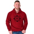 thumbnail image 5 of Compass Diamond Symbolic Spiritual Hoodie Sweatshirt Women Men Brisco Brands 3X, 5 of 6
