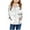 Z1-White, variant on Shadoumai Back To School Clothes For Teen Girls Girls Hooded Cardigan Coat With Diy Hand Painted Patch Pocket Zipper For Children Stylish Warm Outerwear