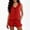 Red, variant on Womens Navy 2 Piece Pajama Set – Soft Cotton Modal Lace Trim Sleepwear & Loungewear for Women,Size S